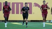 Galatasaray'da Morata ve Davinson kampa katld