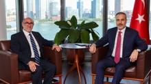 Bakan Fidan, Usame Cemal'i New York'ta Trkevi'nde kabul etti