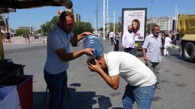stanbullunun scakla imtihan! Sokakta damacana ile ykand