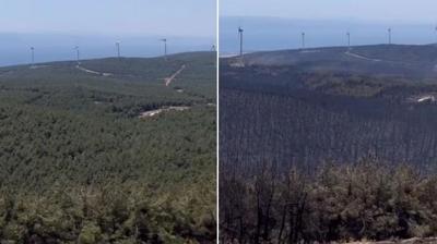 Yangn sonras grnt yrekleri burktu... arky'de ac fotoraf