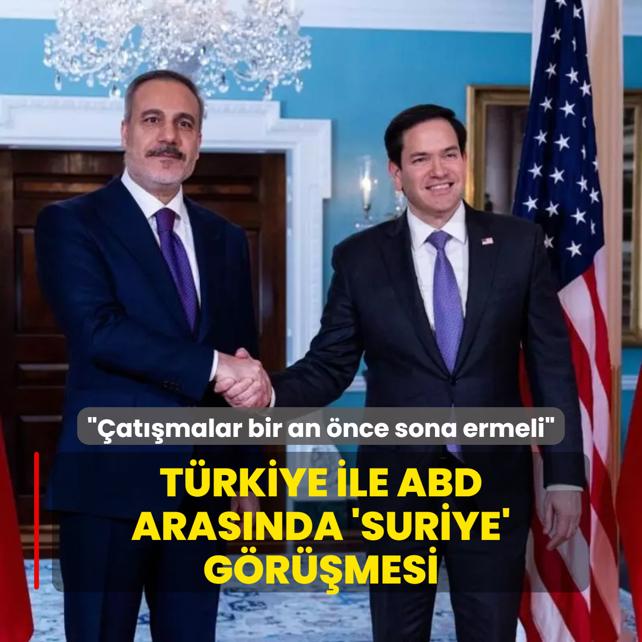 Bakan Fidan, ABD'li mevkida Rubio ile grt: Gndemde Suriye vard