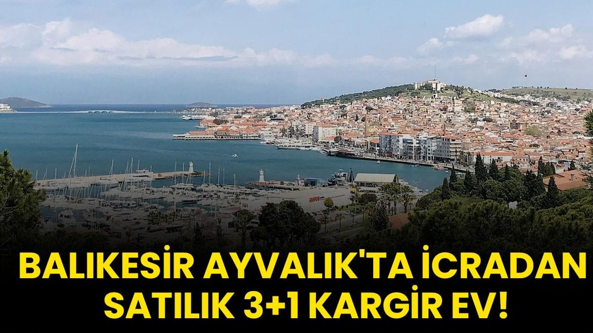 Balkesir Ayvalk'ta icradan satlk 3+1 kargir ev!