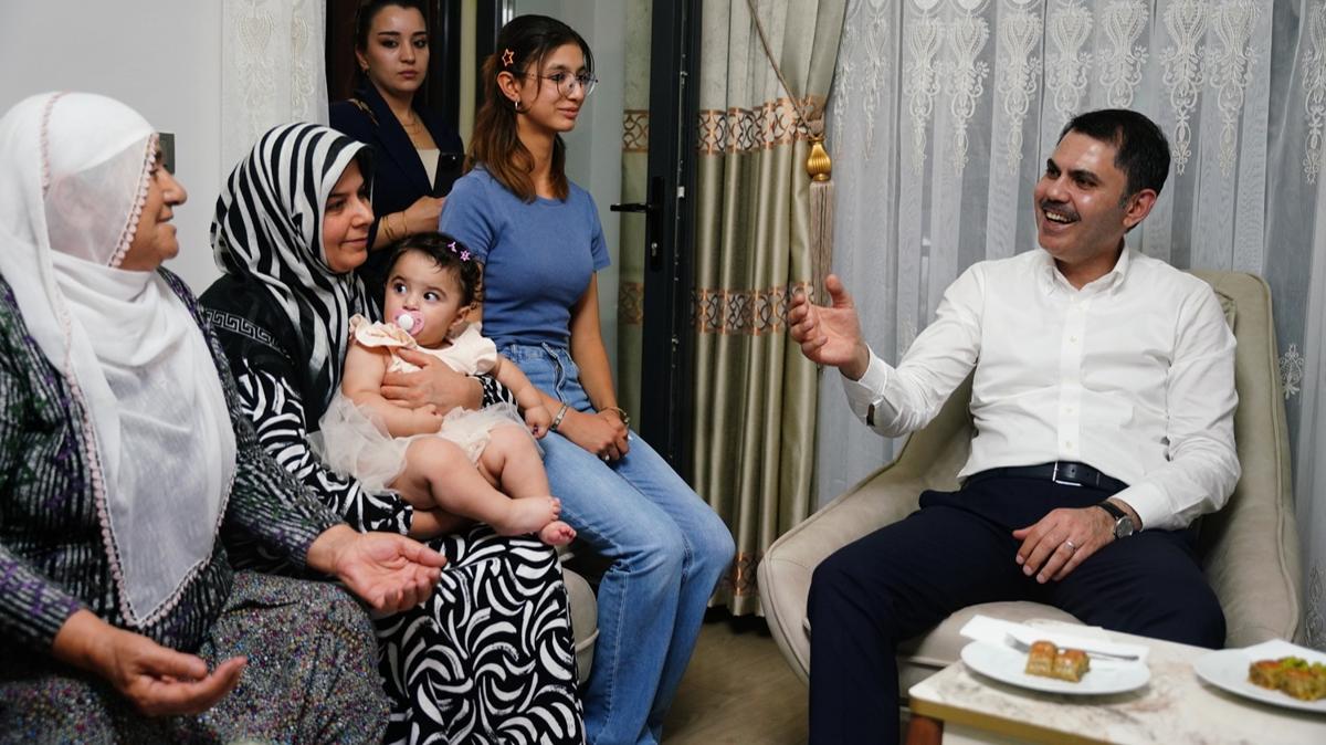 Bakan Kurum'dan depremzede aileye ziyaret: Malatya merkeziyle, ilesiyle, kyyle ayaa kalkacak