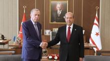 Bakan Erdoan, KKTC Cumhurbakan Tatar ile grt
