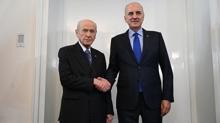 TBMM Bakan Numan Kurtulmu, MHP Genel Bakan Devlet Baheli'yi ziyaret etti