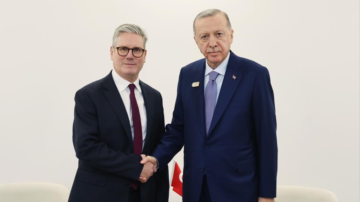 Bakan Erdoan, ngiltere Babakan Starmer ile grt