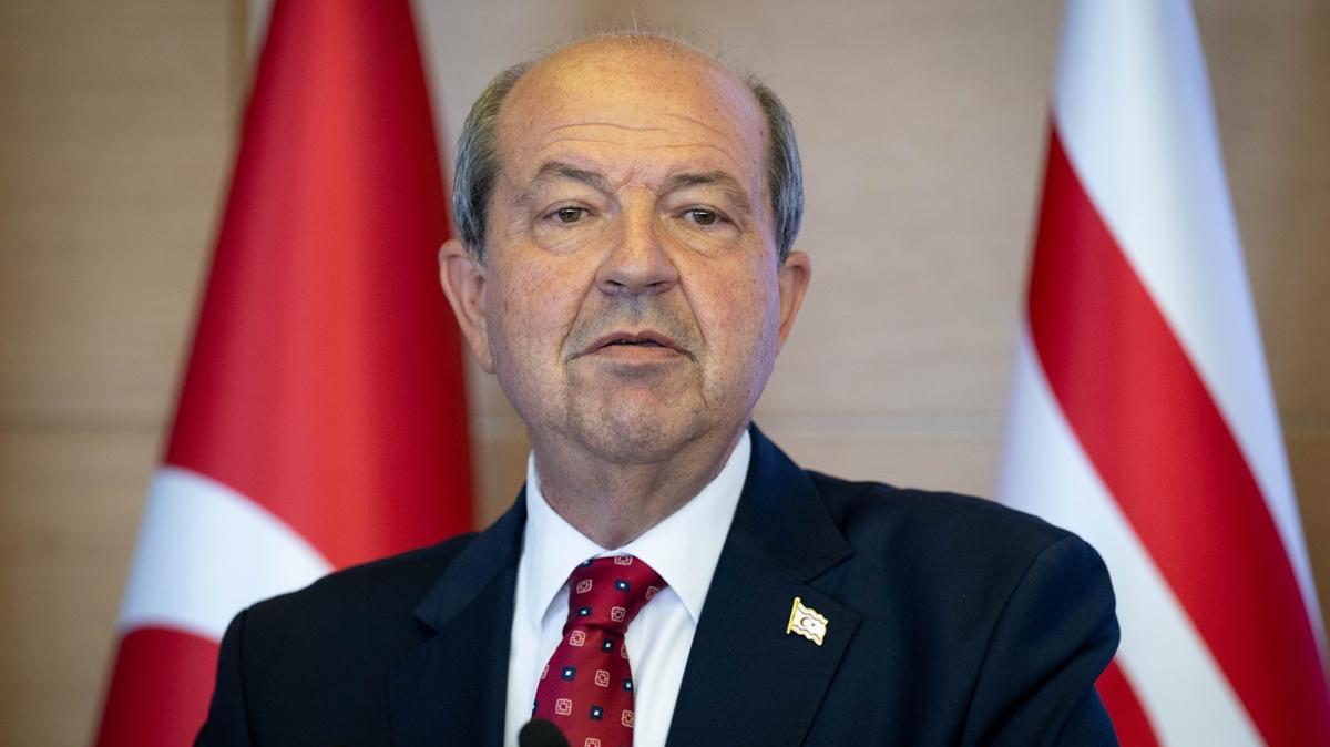 KKTC Cumhurbakan Tatar'dan iki devletli zm vurgusu