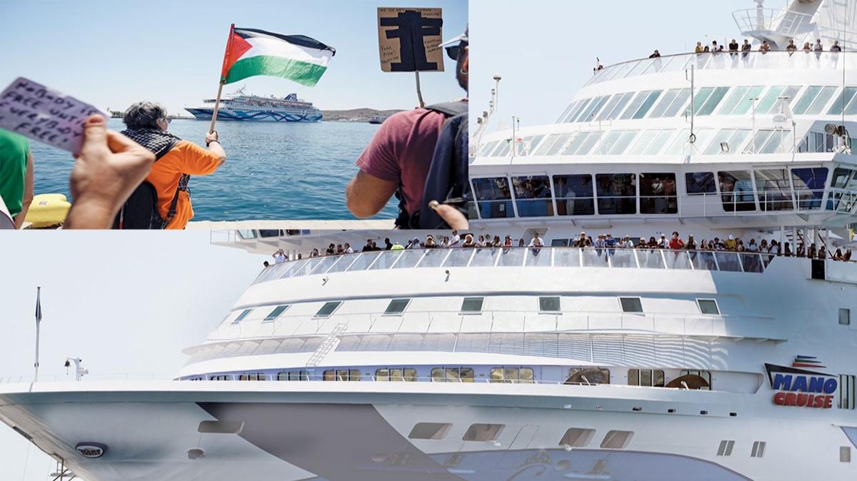 srail Gazze Yunan Katliam Tepki Gem Siros Gemi Ynlendirme fotoraflar resimleri