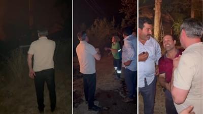 Karabk'te 14 ky tahliye edildi, Bakan zkan alevlerin arasnda vatandalar ikna etti