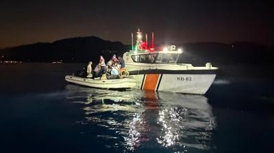 Aralarnda ocuklarn da bulunduu 33 dzensiz gmen Fethiye'de yakaland