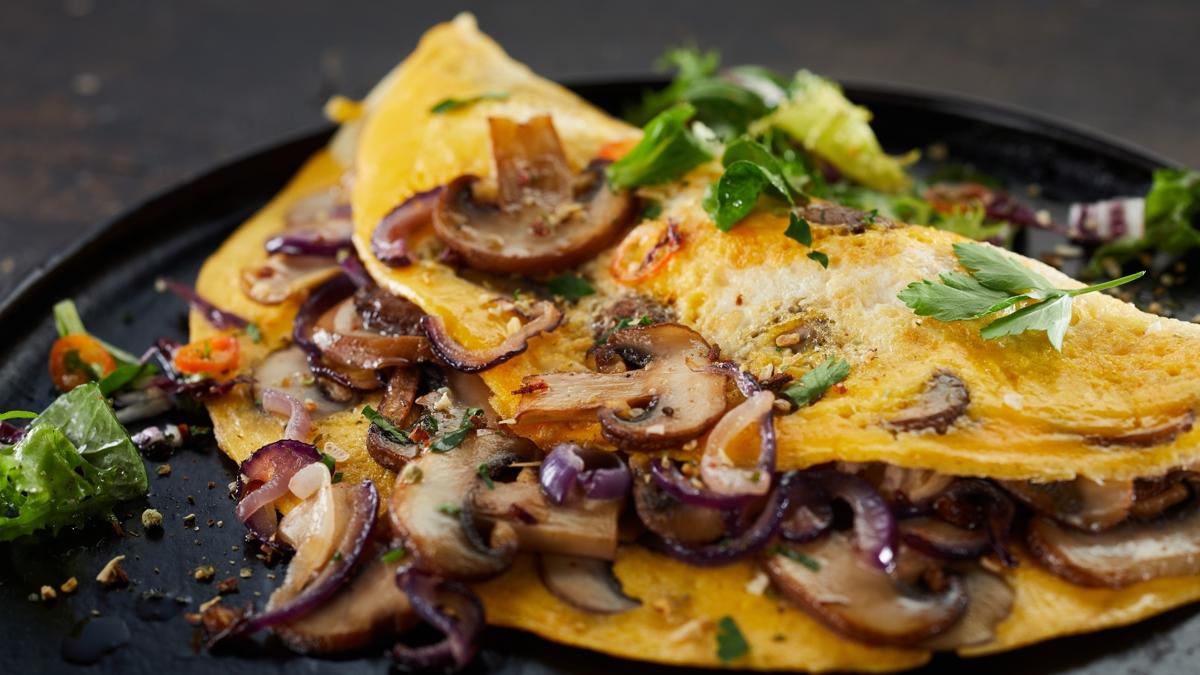 omlet mantarl omlet tarif fotoraflar resimleri