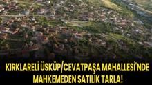 Krklareli skp/Cevatpaa Mahallesi'nde mahkemeden satlk tarla!