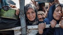 Ramallah Gazze iin ayaa kalkt: Ablukaya kar alk grevi