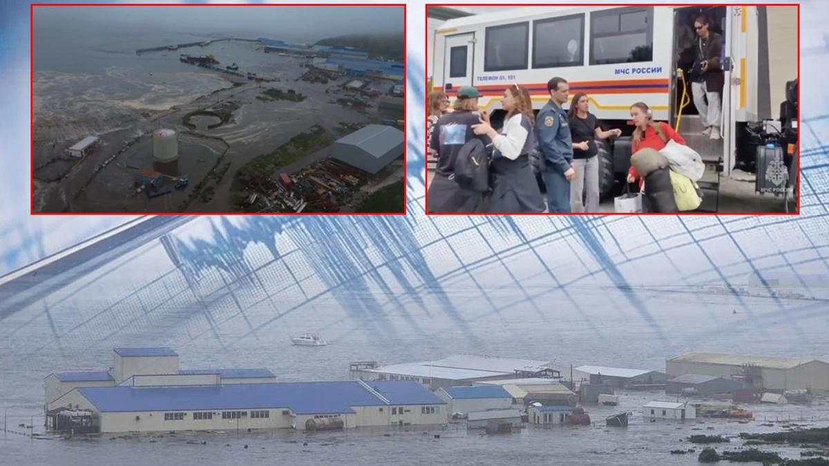 deprem tsunami Kamatka fotoraflar resimleri