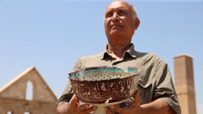 Harran'da bulunan 9 asrlk seramik kap heyecan uyandrd