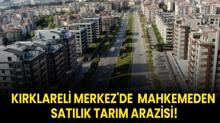 Krklareli Merkez'de mahkemeden satlk tarm arazisi!