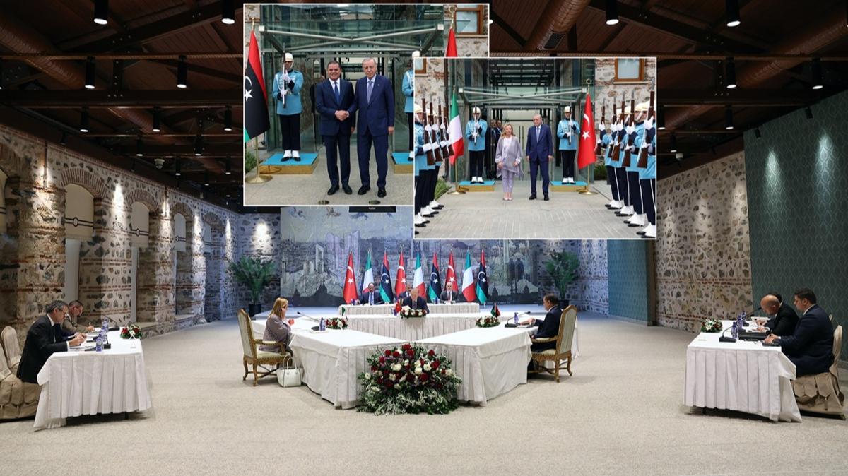 Yunanistan  Trkiye  Cumhurbakan Erdoan  Libya  Meloni  talya  fotoraflar resimleri