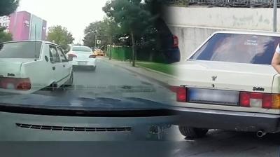 Grntler tepki toplamt! Kadn srcnn aracn yumruklayan ahs gzaltna alnd