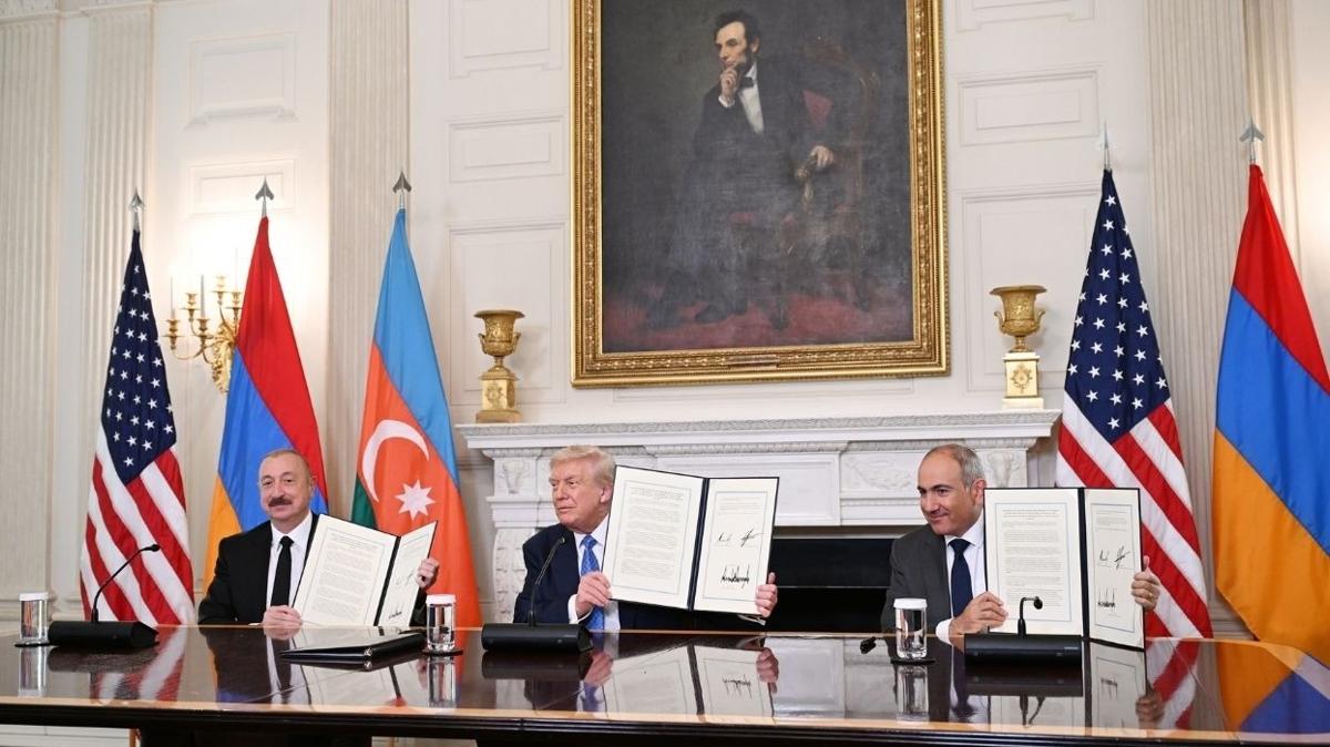 Azerbaycan Ermenistan bar anlamas bar imzas beyaz saray trump fotoraflar resimleri