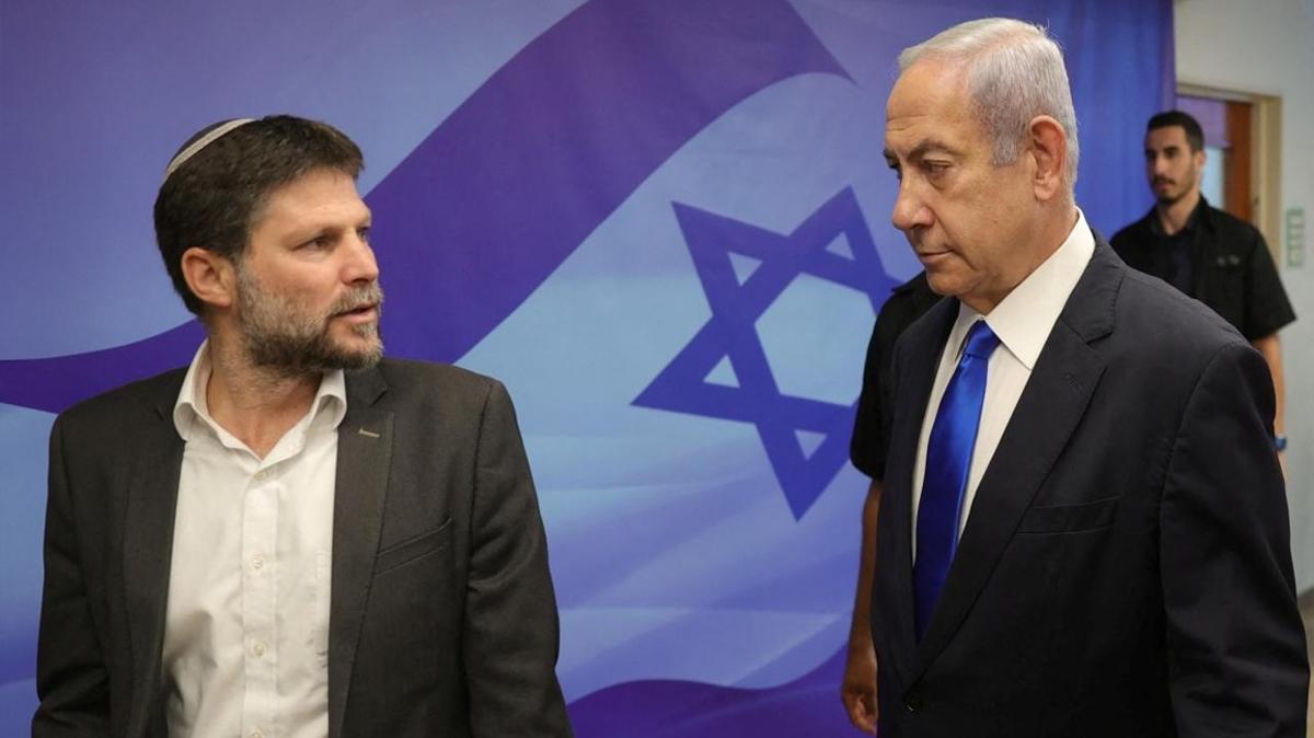 galci srail Maliye Bakan Bezalel Smotrich netanyahu fotoraflar resimleri
