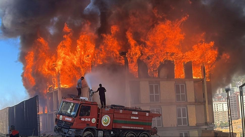 Kahramanmara'ta kullanlmayan lojmanda yangn alarm