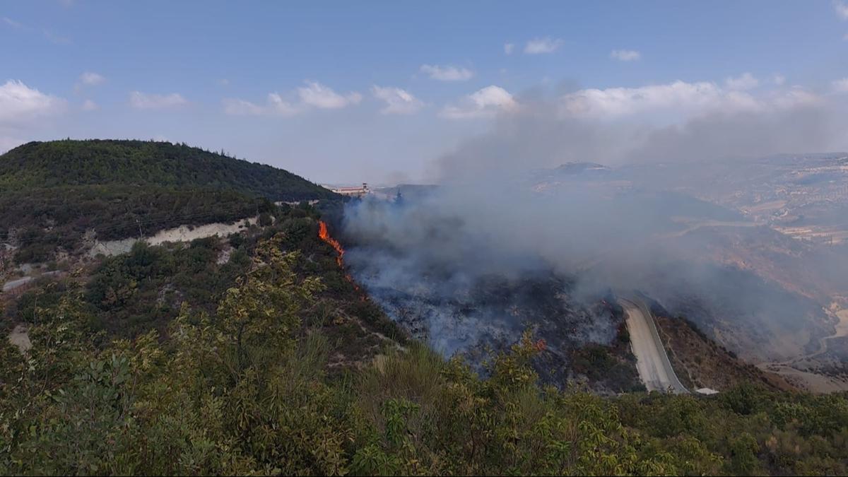 yangn kontrol altna Yaylada orman yangn Hatay Suriye snr fotoraflar resimleri