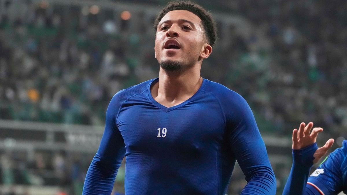 jadon sancho manchester united transfer fotoraflar resimleri