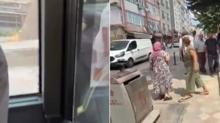Fatih'te ETT otobs ofr ile yolcu arasnda kan kavgaya biber gazl mdahale