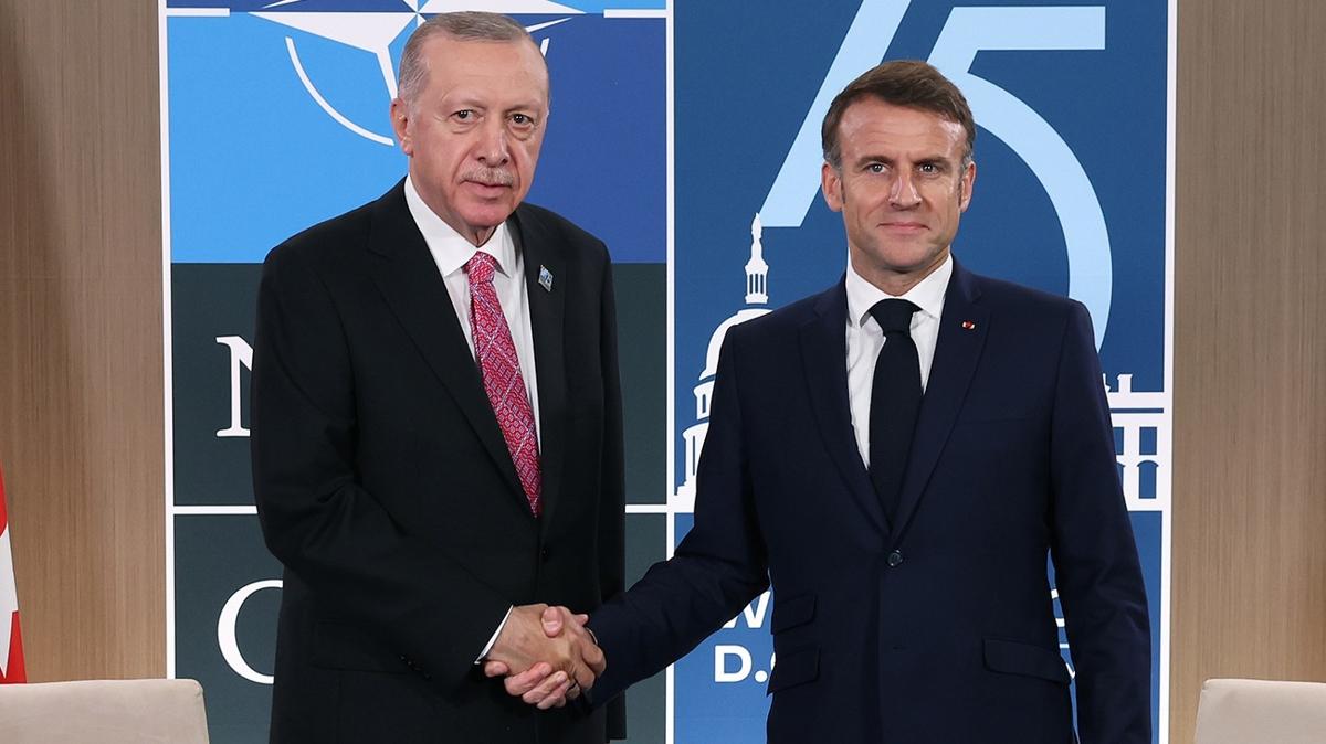 Bakan Erdoan Fransa macron fotoraflar resimleri