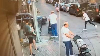 Kaynbirader enitesini sokak ortasnda vurdu! O anlar kamerada
