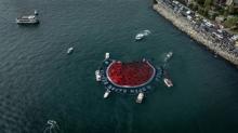 Gazze iin bir araya geldiler! stanbul Boaz'nda anlaml etkinlik
