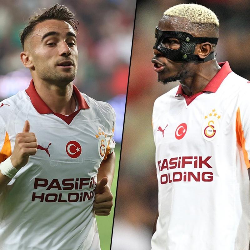 Galatasaray'da Osimhen ile Yunus Akgn tartma yaad