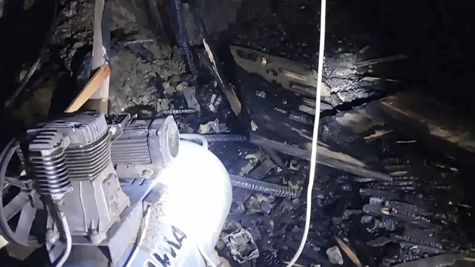 Sındırgı'da marangoz atölyesinde yangın paniği