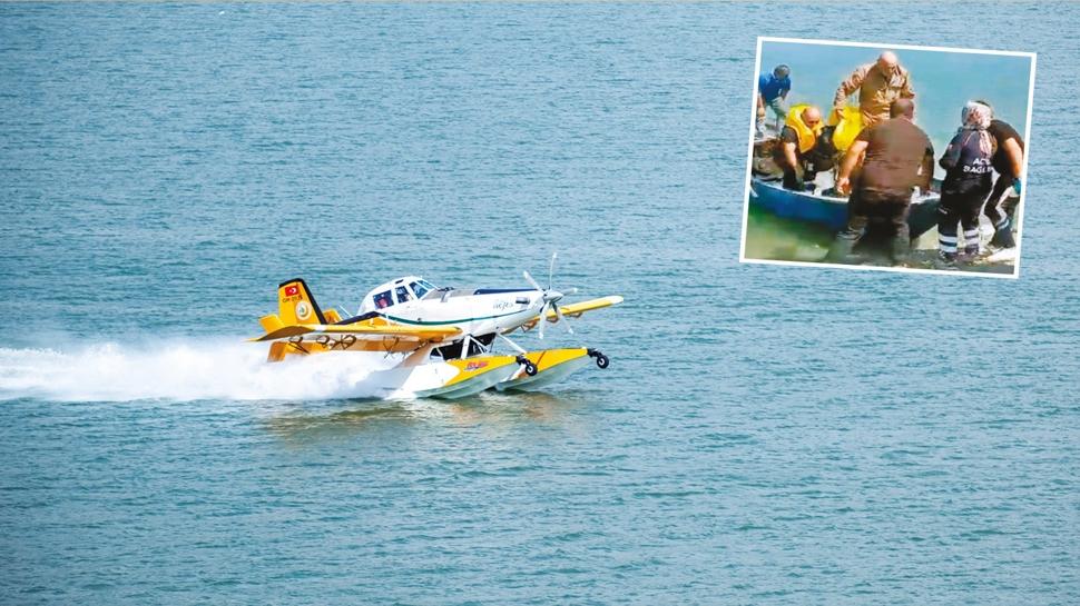 Pilotları balıkçılar kurtardı... Baraja indiler, kalkış yapamadılar