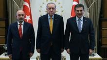 Bakan Erdoan, OYAK Ynetim Kurulu Bakan Zekai Aksakall'y kabul etti