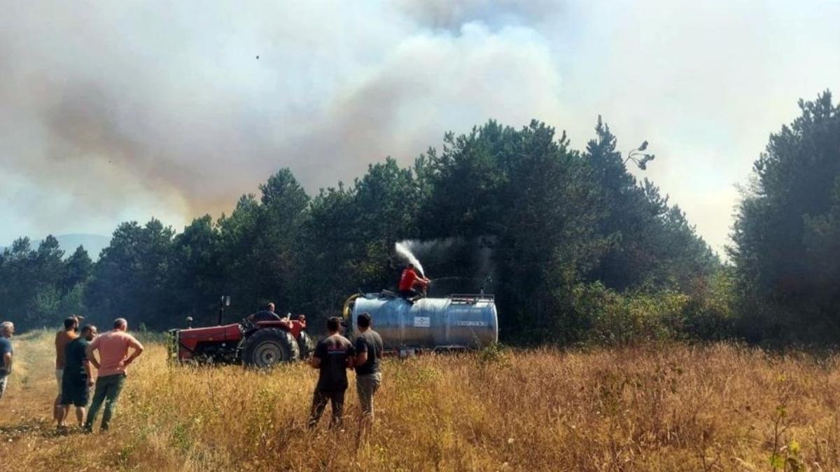 Orman yangn  Ekip sevki  Akyaz olay fotoraflar resimleri