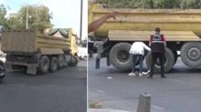 Korkun anlar kamerada! stanbul'da hafriyat kamyonu kadn ezdi