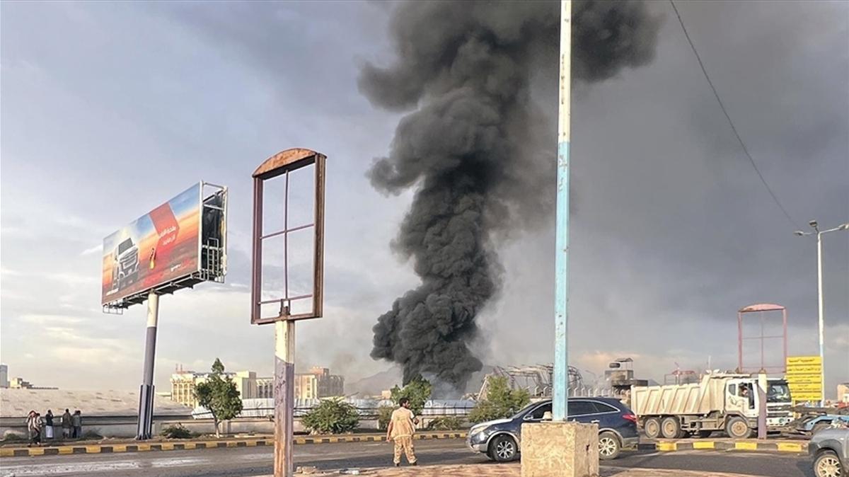 srail Yemen Hava Saldrs Husiler fotoraflar resimleri