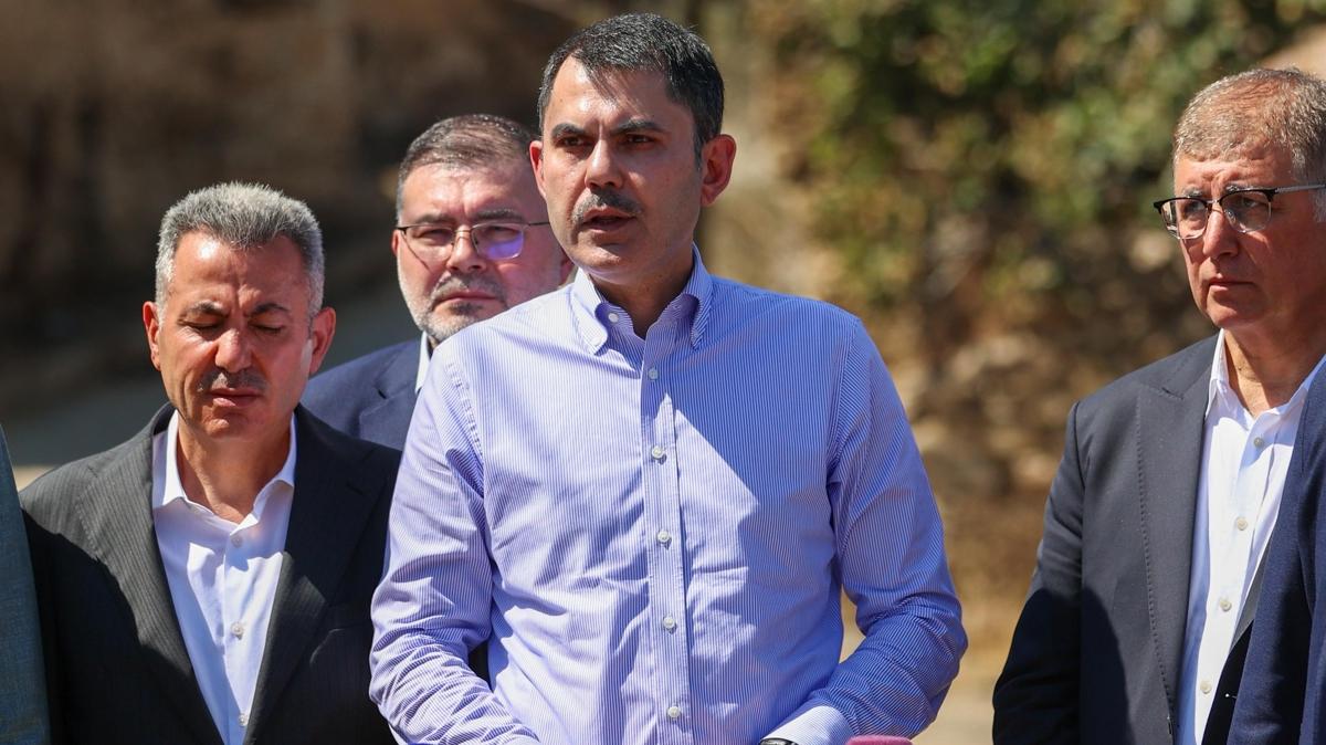 Murat Kurum Orman Yangn Konut TOK fotoraflar resimleri