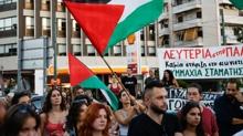 Atina'da salklar Gazze iin sokaa kt: Katliam imdi durdurun