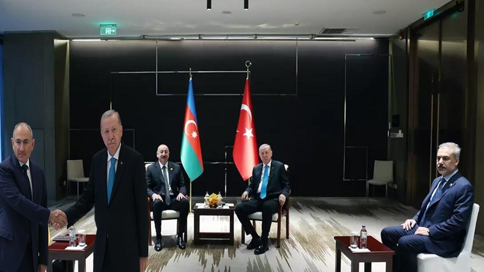 in'de diplomasi trafii... Bakan Erdoan, Aliyev ve Painyan ile grt