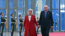 Emine Erdoan, in'de liderlerin eleri ile bir araya geldi