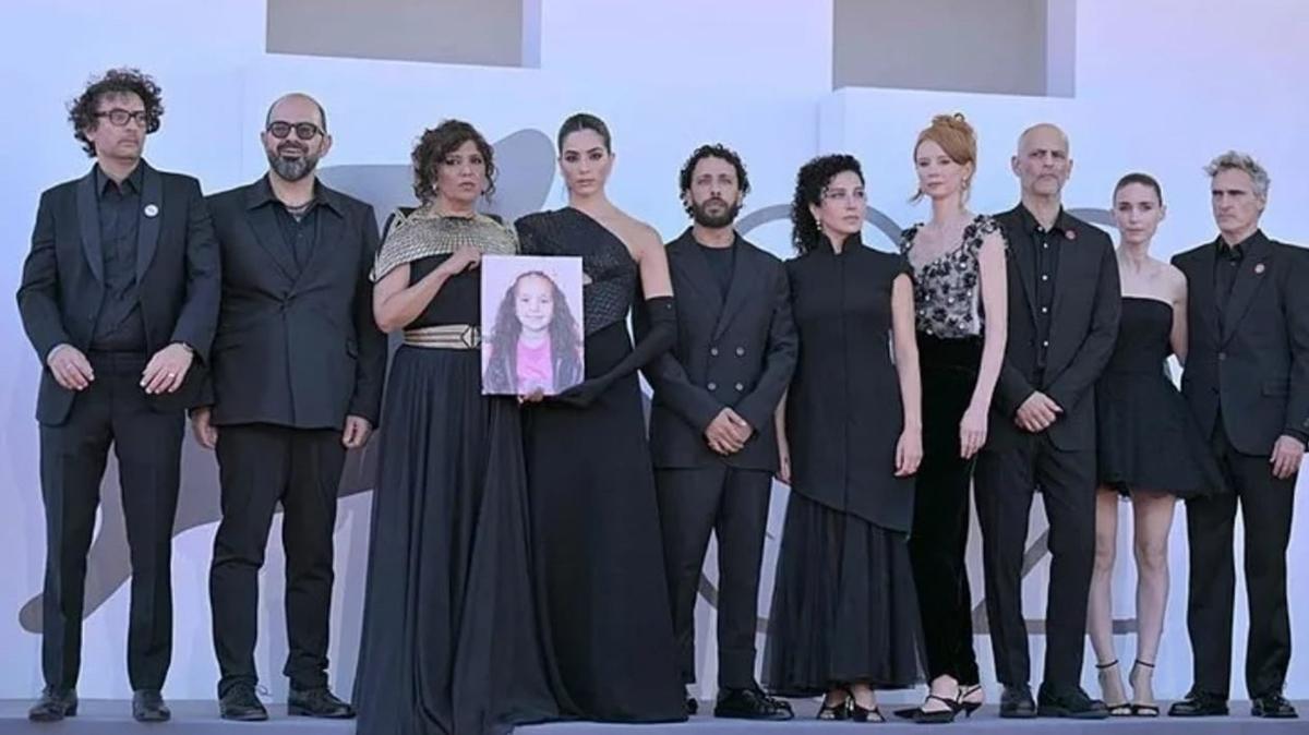 hind receb venedik film festivali gazze fotoraflar resimleri