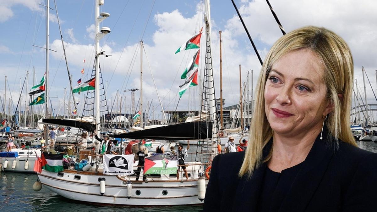 meloni  gazze kresel sumud filosu fotoraflar resimleri
