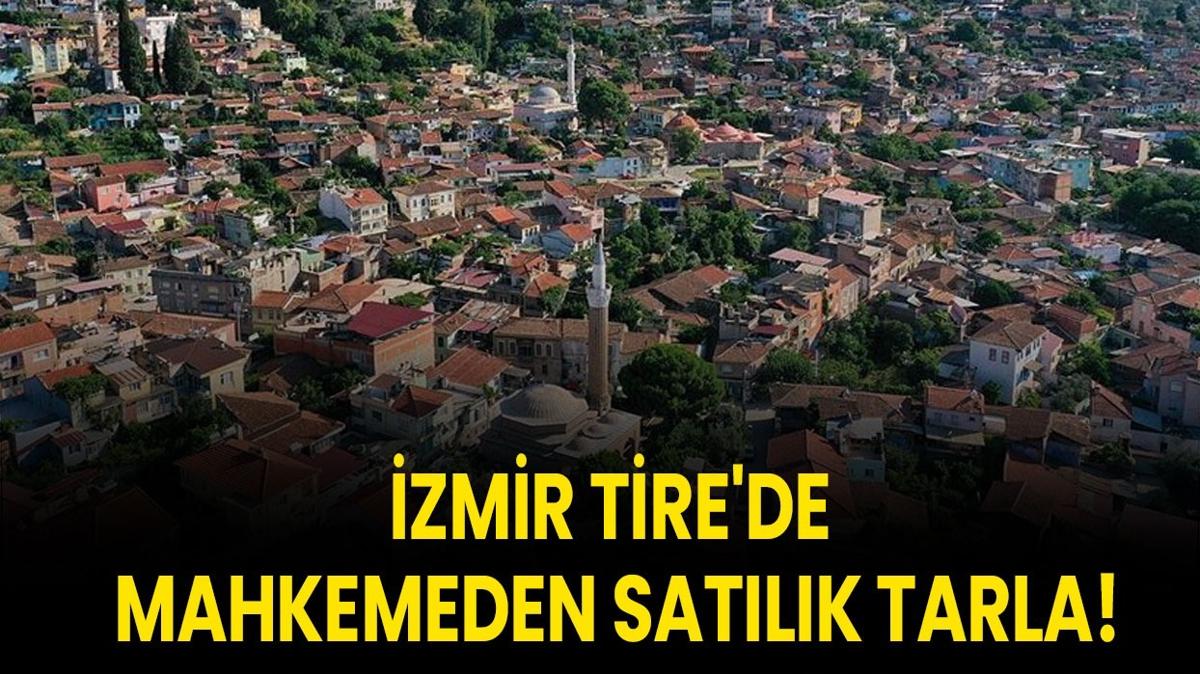 Tirede tarla Tire tarla sat  zmir mahkeme ihalesi  34.960 metrekare fotoraflar resimleri