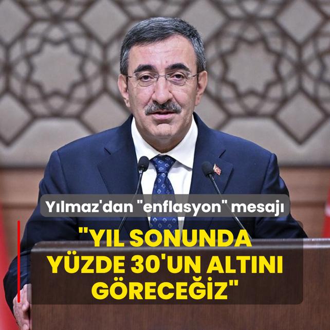 Cumhurbakan Yardmcs Ylmaz'dan enflasyon mesaj: Yl sonunda yzde 30'un altn greceiz
