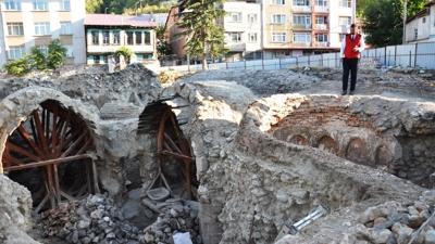 Ktahya'da hamam ve mescit kalntsnn bulunduu kaz blgesinde arkeopark oluturulacak