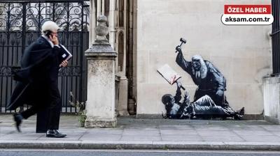 Londra'da Banksy'e Gazze sansr