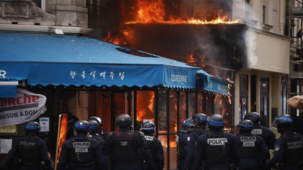 Fransa protesto Macron kart gzalt fotoraflar resimleri