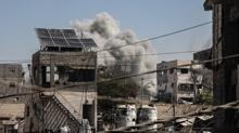 Bir yanda alk dier yanda bombalar! Gazze'de ehit says 65 bine dayand